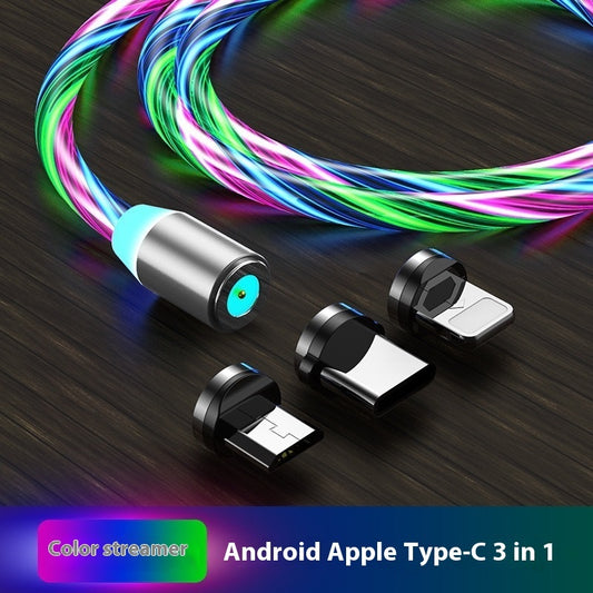 Magnetic Streamer Data Cable Type-c Mobile Phone Three-in-one Charge Cable