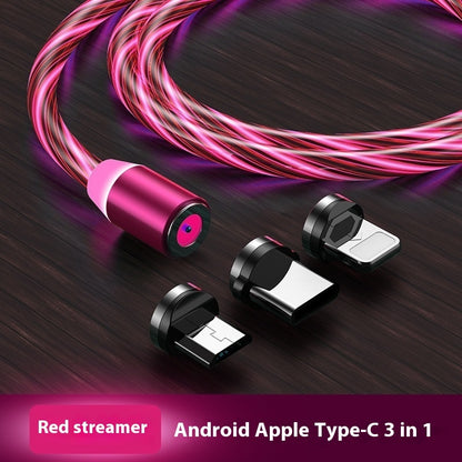 Magnetic Streamer Data Cable Type-c Mobile Phone Three-in-one Charge Cable