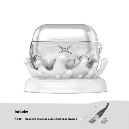 Water Drop Transparent Protective Shell Bluetooth Earbuds Case Hard Shell