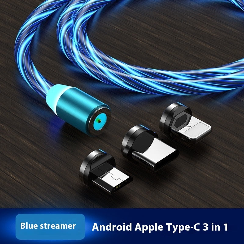 Magnetic Streamer Data Cable Type-c Mobile Phone Three-in-one Charge Cable